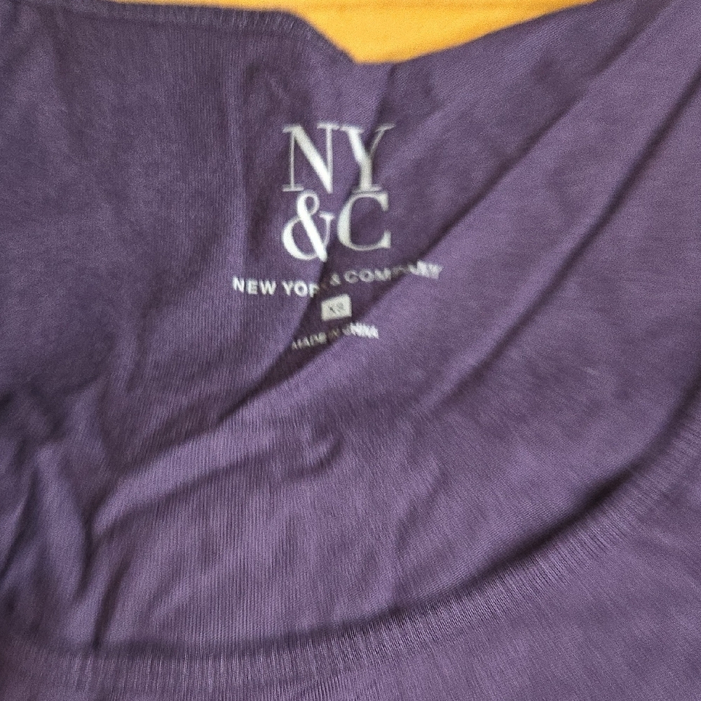 New York & Company Deep Purple Blouse